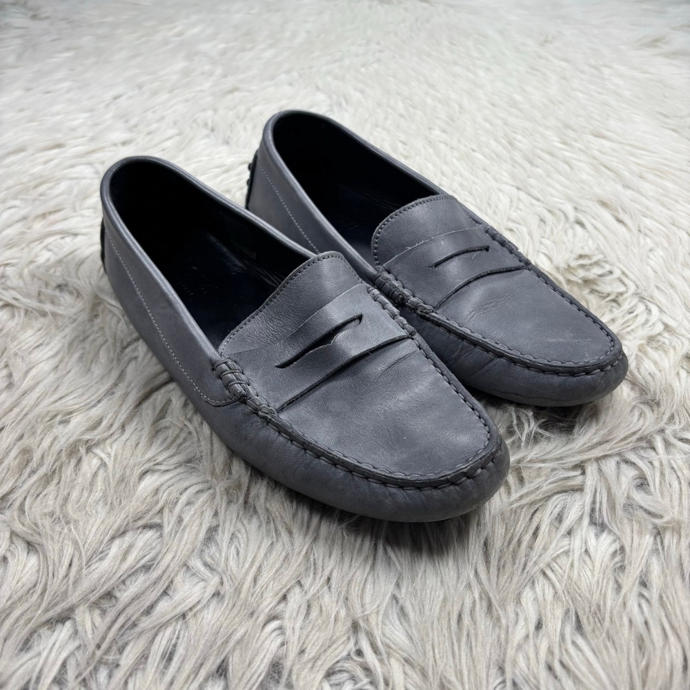 M. Gemi EUR 40 US 9 Gray Leather The Pastoso Penny Driving Loafers Preppy